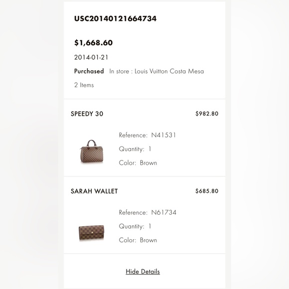 Louis Vuitton Sarah Wallet - Picture 11 of 12